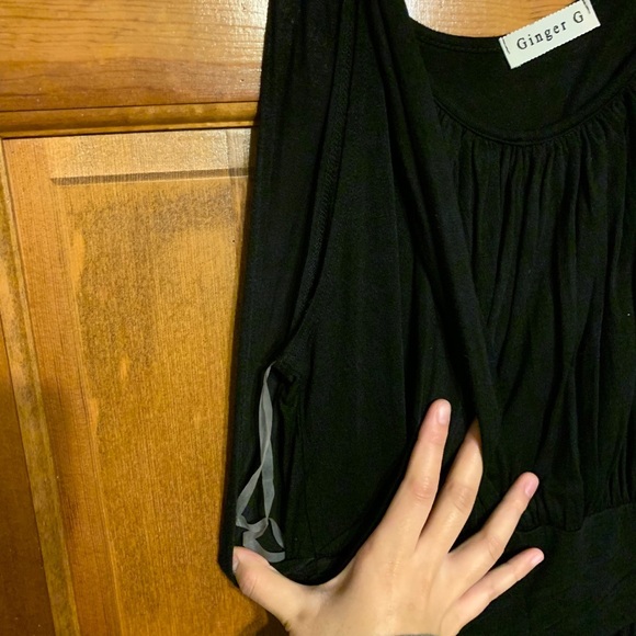 FRANCESCAS Black Maxi Dress long tank top dress floor length flowy loose scoop - Picture 9 of 10